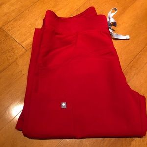 Figs Kade S Red scrub pants